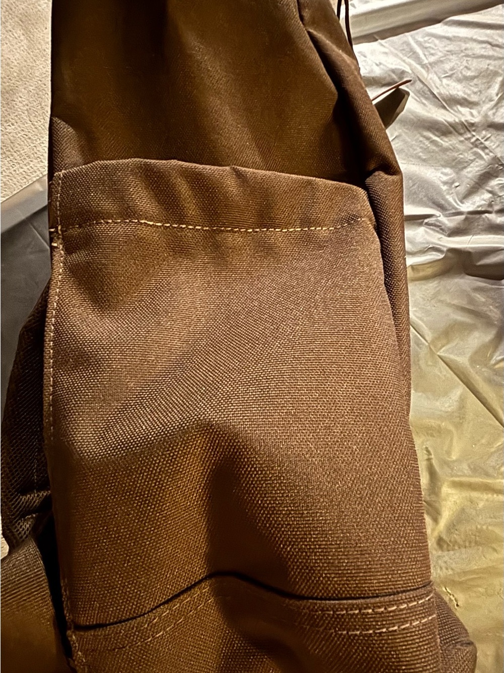 Herschel Supply Company Brown Canvas Roll-Top Backpack with Tan Straps - Picture 4 of 6